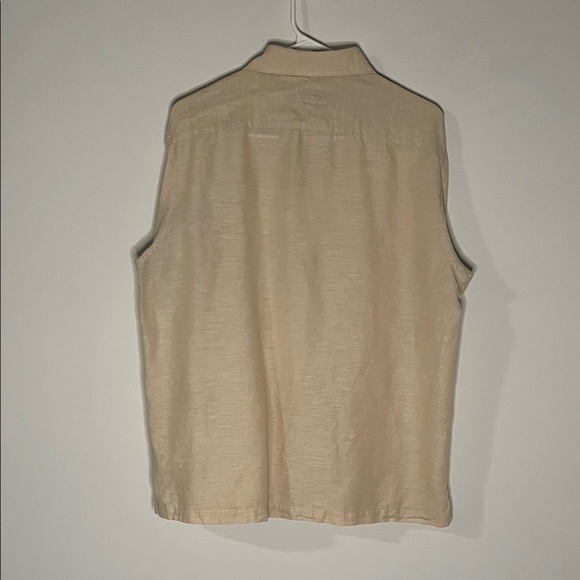 Concepts by Claiborne Beige Linen Long Sleeve Shirt - Picture 6 of 8